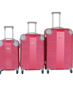 Travel 28-Inch Luggage Suitcase Bag Set - Stylish - 3-Piece - Red