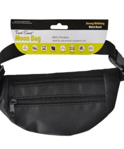 Travel Bag - Moon Bag - Travel Accessories - Storage - Black - 25cm