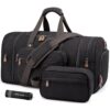 Travel Bag - Overnight Duffel Bag with Toiletry Bag and Stylingo Torch - Black