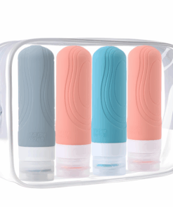 Travel Bottles Set for Toiletries Soft Leak Proof Silicone Containers - 4-piece