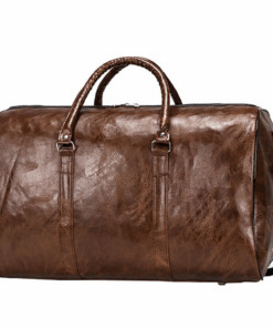 Travel Duffel Bag PU Leather Overnight Weekender Bag