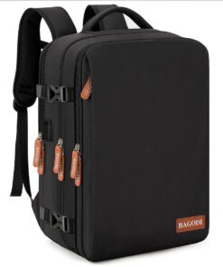 Travel Flight Approved Carry-on Waterproof Large Laptop Backpack - Black