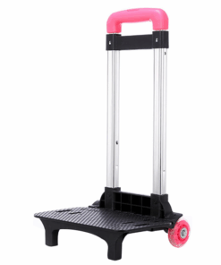 Travel Hand Cart with 2 Wheels for School Backpacks Folding Hand Aluminum
