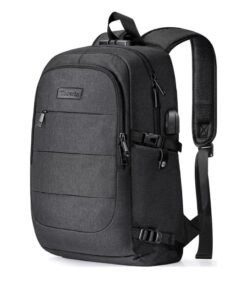 Travel Laptop Backpack Water Resistant Anti-Theft USB Charging Port Lock - Black