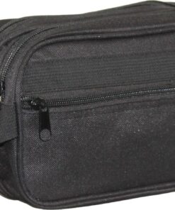 Travel Mate - 3-Zipper Ripstop Toiletry Bag - N-1016 - Black