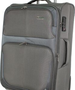 Travel Mate - 60cm NYLON Light Weight Two-Wheel Medium Trolley L-262 B - Grey_Khaki