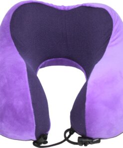 Travel Mate Curved Top Memory Foam Travel Pillow T-068 - Purple
