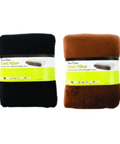 Travel Neck Rectangular Pillow (Pack of 2) - Black & Brown