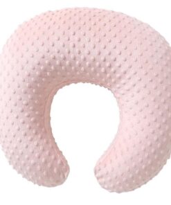 Travel Pillow for Kids - Inflatable for Neck Support - Pink with Hidden Zip