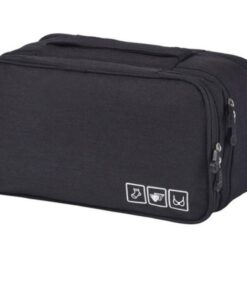 Travel Pouch Underwear And Bra Organizer - Black