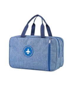 Travel Toiletry Bag Large Capacity Cosmetic Wet and Dry Depart Bag - Blue