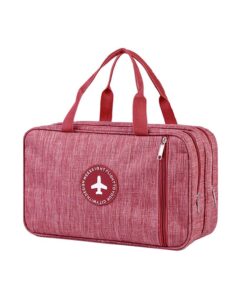 Travel Toiletry Bag Large Capacity Cosmetic Wet and Dry Depart Bag - Red