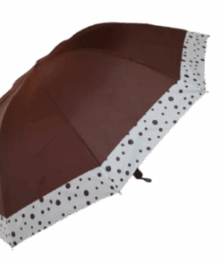 Travel Umbrella Windproof UV Compact Folding Umbrellas - Brown