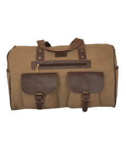 Travelling Canvas Overnight Bag - 28.5 Liters - Khaki