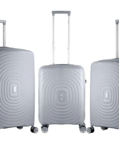 Travelwize 3pc Ripple Luggage Set Platinum