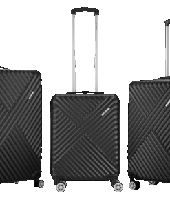 Travelwize Astra ABS 4-Wheel Spinner 3 Piece Luggage Set - Black