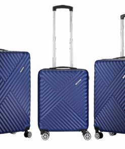 Travelwize Astra ABS 4-Wheel Spinner 3 Piece Luggage Set - Navy