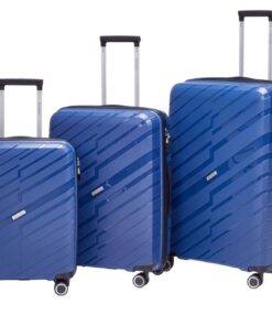 Travelwize - Java Hard Shell Suitcase - 3 Piece Polyprop Luggage Set - Blue