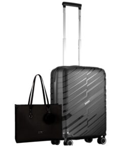 Travelwize Java Hard Shell Suitcase 55cm PP and 15.6" Ladies Laptop Bag