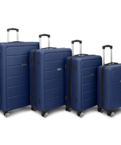 Travelwize - Maple ABS 4-Wheels Spinner 4 Piece Luggage Set - Navy