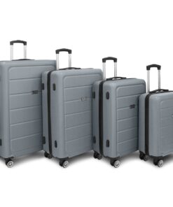 Travelwize - Maple ABS 4-Wheels Spinner 4 Piece Luggage Set - Silver