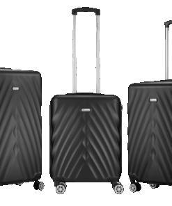 Travelwize Terra ABS 4-Wheels Spinner 3 Piece Luggage Set - Black
