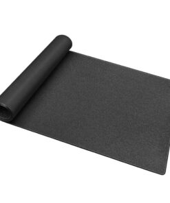Treadmill Mat, 6mm PVC Exercise Bike Trainer Mat 76 x 152 cm - Black