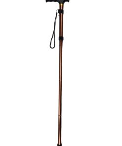Trekking Pole Adjustable & Foldable - Walking Stick - Brown