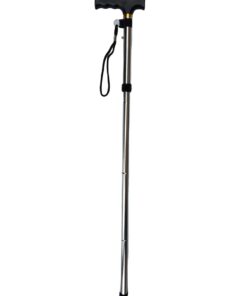 Trekking Pole Adjustable & Foldable - Walking Stick - Silver