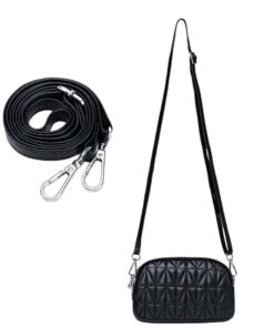 Trendy Little Leather Bag - Black Quilted