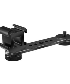 Triple Cold Shoe Extension Bracket with 1/4 Inch & 3/8 Inch Thread