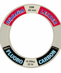 Triple Fish Fluorocarbon Fishing line .40MM 22LB/10KG, Colour White, 25M Spool