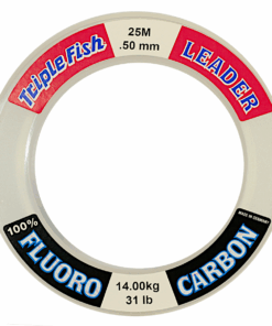 Triple Fish Fluorocarbon Fishing line .50MM 31LB/14KG, Colour White, 25M Spool