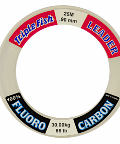 Triple Fish Fluorocarbon Fishing line .90MM 66LB/30KG, Colour White, 25M Spool