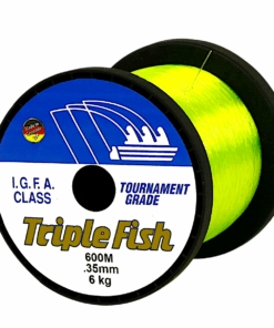 Triple Fish IGFA Nylon Fishing Line 4KG 0.28MM, Colour White, 600M Spool