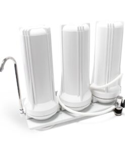 Triple Stage Countertop Water Purifier Filter System - With Cartridges