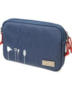 Troika - Cable Bag - Electronic Accessories Organiser Case - Tech Pouch 2 - Blue