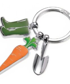 Troika Keyring Garden Love with 3 charms: Boots Carrot Trowel