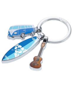 TROIKA Keyring with 3 Charms VW Surfmate T1 Combi