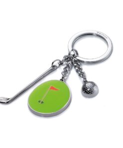 TROIKA Keyring with 3 Golf Charms HOLE IN ONE