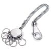 Troika Keyring with Chain Patent Chain - Matt Chrome Colour