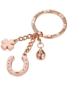 Troika Lucky Charm Horeshoe Keyring - Rose Gold
