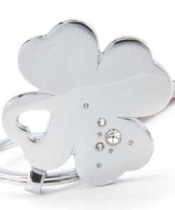 TROIKA - Lucky Clover  Keyring - Silver Colour
