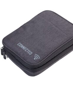 TROIKA Organiser Case with 2 Zipper Compartments Connected