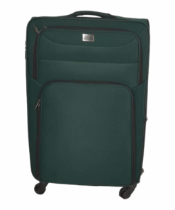 Trolley 1-Piece Travel Luggage Spinner - Fabric - Green