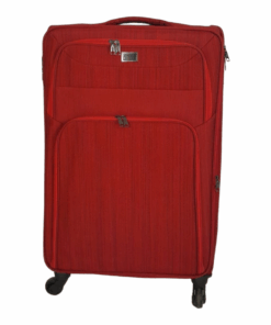 Trolley 1-Piece Travel Luggage Spinner - Fabric - Red