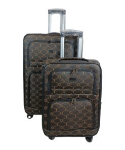 Trolley 2 Piece Travel Luggage Spinner - Brown
