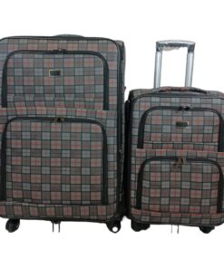 Trolley 2 Piece Travel Luggage Spinner - Grey