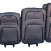 Trolley 4 Piece Travel Luggage Spinner - Rainproof Silk - Brown
