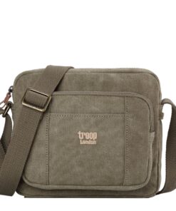 Troop-London Organic Cotton Canvas Shoulder Bag - Khaki